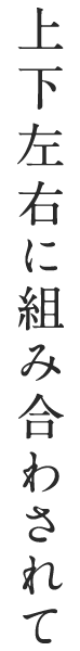 上下左右に組み合わされて